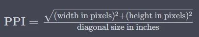 screen PPI formula